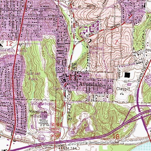 Topographic Map of Berean Apostolic Worship Center, MO