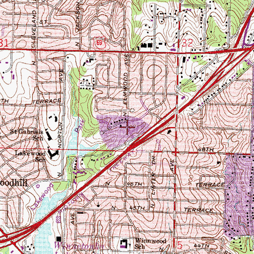 Topographic Map of Beth Haven Church, MO