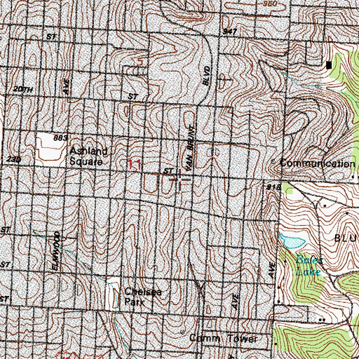 Topographic Map of Bethal Church of the Living God International, MO