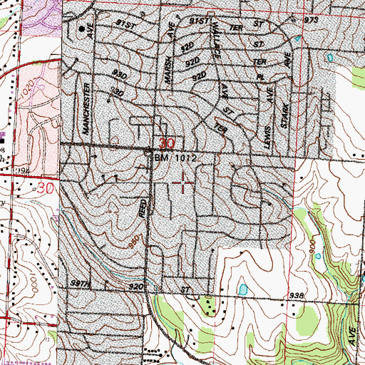 Topographic Map of Bread of Life East Church, MO