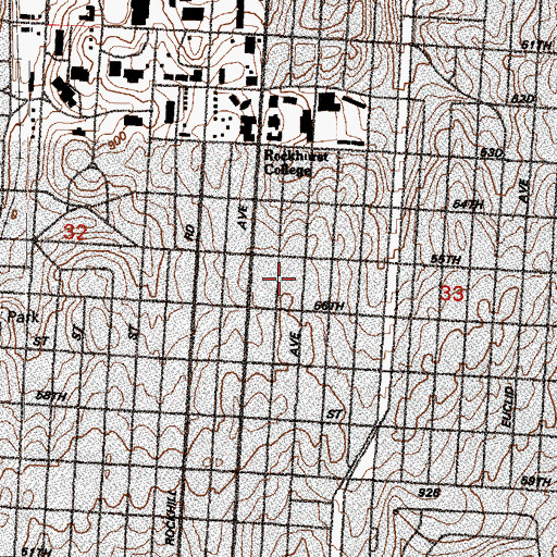 Topographic Map of Calvary Chapel Church, MO