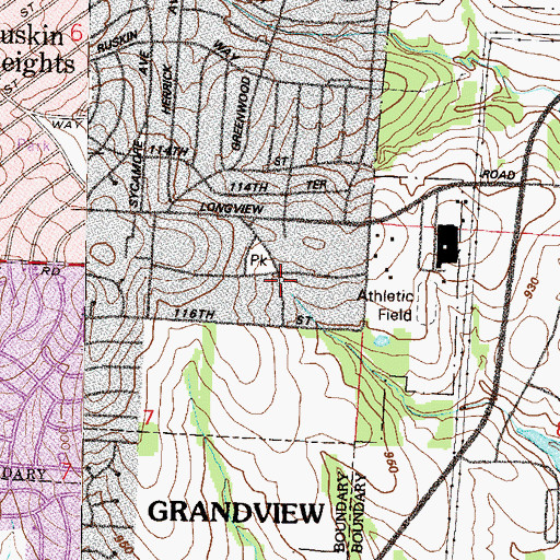 Topographic Map of Christ Our Redeemer African Methodist Episcopal Church, MO