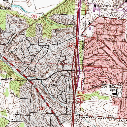 Topographic Map of Church Triumphant World Overcomers, MO
