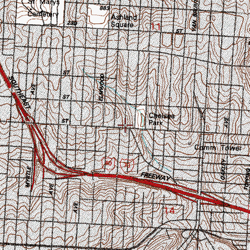 Topographic Map of Greater Corinthian Church of Christ, MO