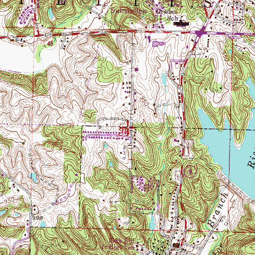 Topographic Map of Hawthorne House, MO