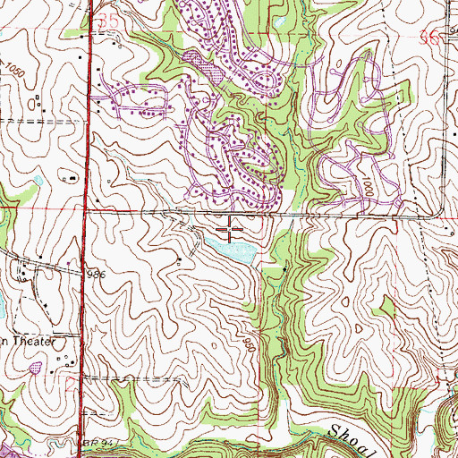 Topographic Map of Holy Family Parish Church, MO