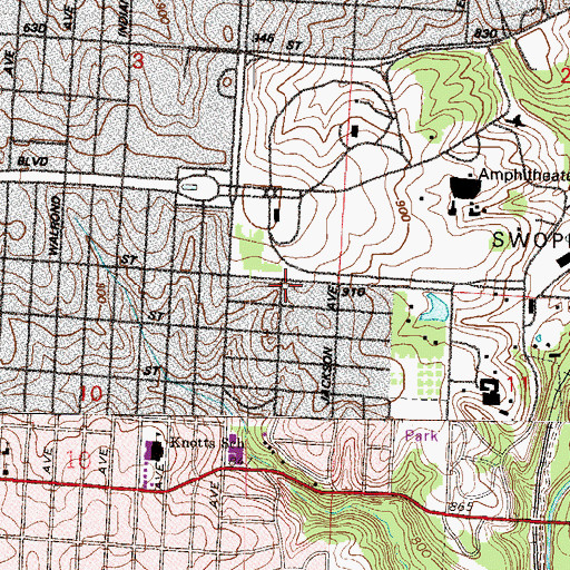 Topographic Map of Hosanna Missionary Baptist Church, MO