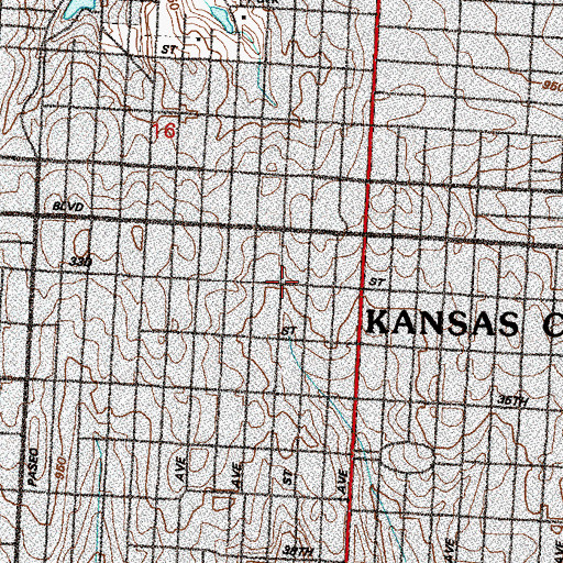 Topographic Map of House of Praise of Worship Church, MO