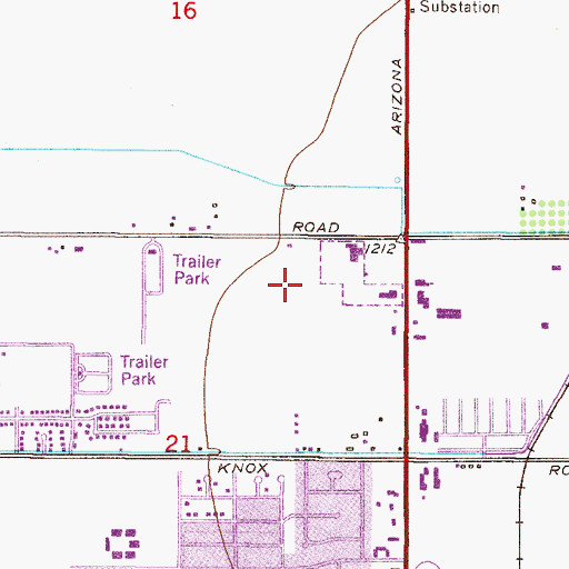 Topographic Map of Cedar Ridge, AZ