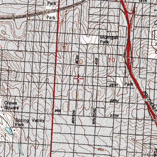 Topographic Map of Macedonia Baptist Church, MO