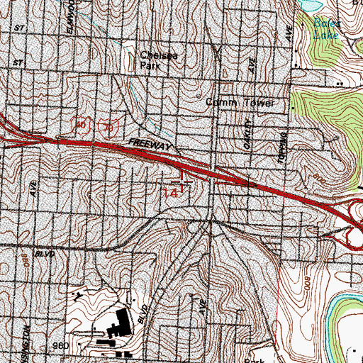 Topographic Map of Miracle Valley Ministries, MO