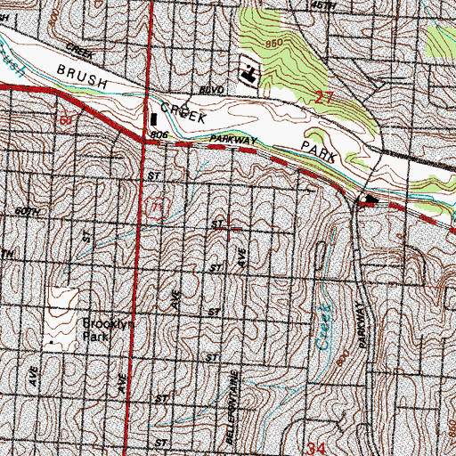 Topographic Map of Mount of Transfiguration Baptist Church, MO