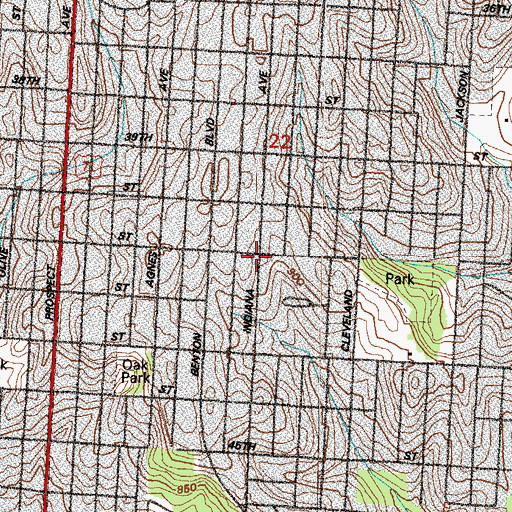 Topographic Map of New Day Apostolic Church, MO