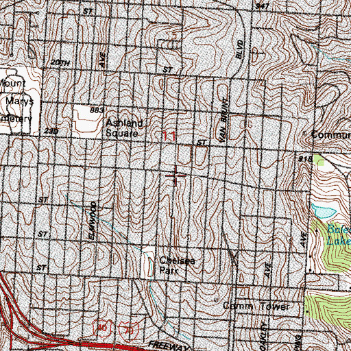 Topographic Map of New Solid Rock Missionary Baptist Church, MO
