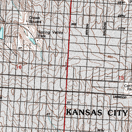 Topographic Map of New Testament Power House Church, MO