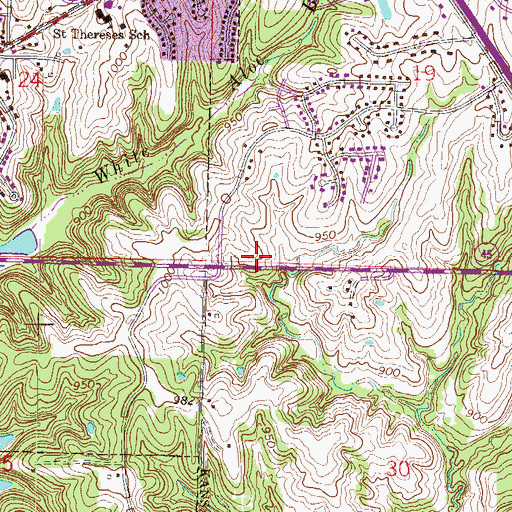 Topographic Map of Northwest Bible Church, MO