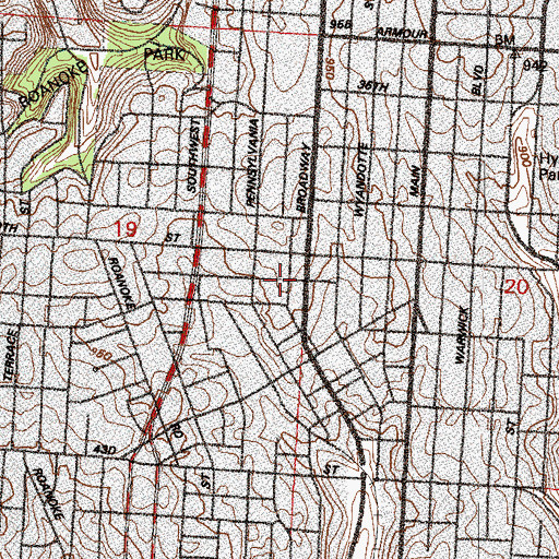 Topographic Map of Our Lady of Good Counsel Church, MO