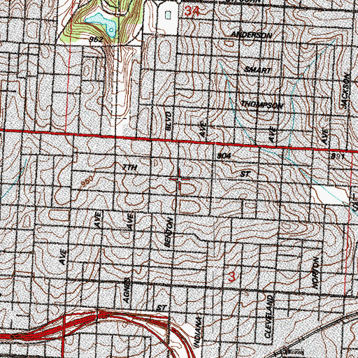 Topographic Map of Our Redeemer Lutheran Church, MO
