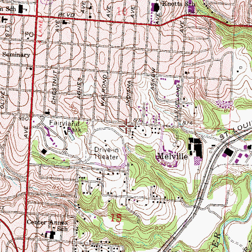 Topographic Map of Peacemaker Church, MO