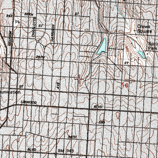 Topographic Map of Providence Baptist Church, MO