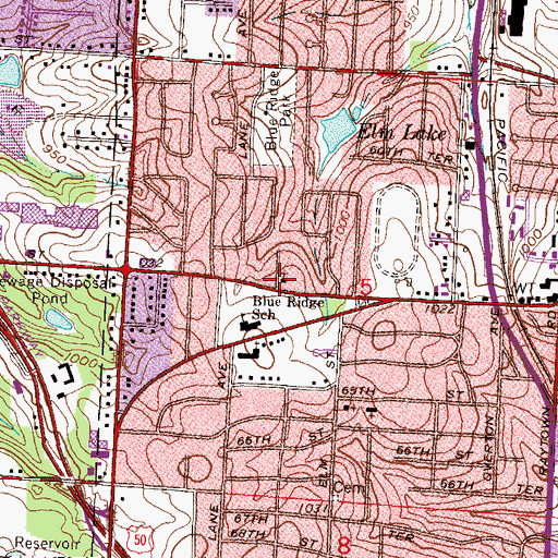 Topographic Map of Community of Christ Church, MO