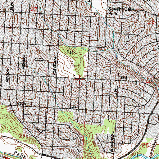 Topographic Map of Community Praise Worship and Outreach Center, MO