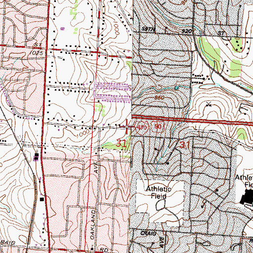 Topographic Map of Concord Fortress of Hope Church, MO