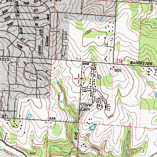 Topographic Map of Covenant Reformed Church, MO