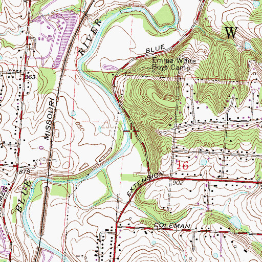 Topographic Map of Deeper Life Christian Ministries, MO