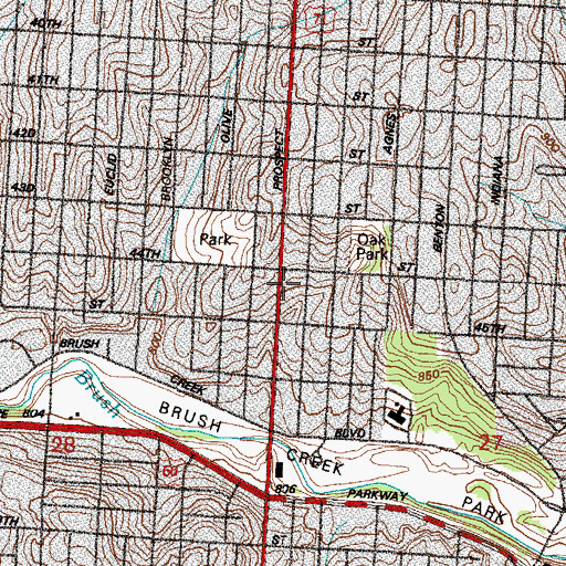 Topographic Map of Deeper Life in Christ Church, MO