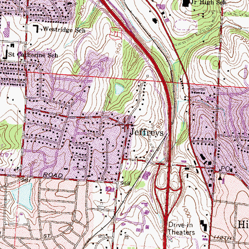 Topographic Map of Faith Bible Church, MO