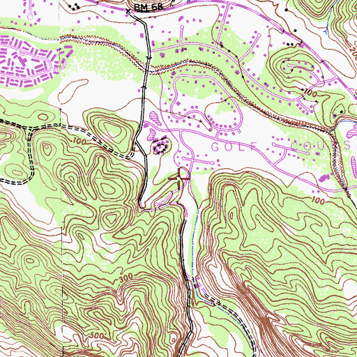 Topographic Map of Potrero Canyon, CA