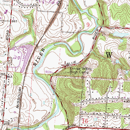 Topographic Map of Faith Ministries World Outreach Center, MO