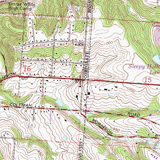 Topographic Map of Faith Temple Church, MO