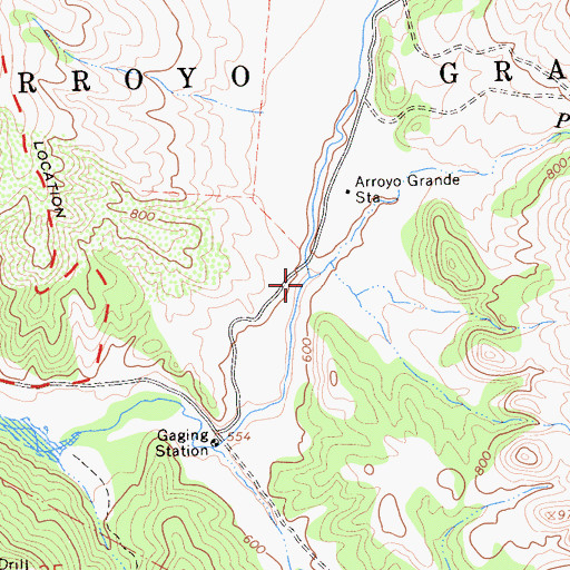 Topographic Map of Potrero Creek, CA