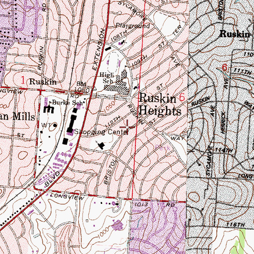 Topographic Map of Fountain of Life Outreach Center, MO