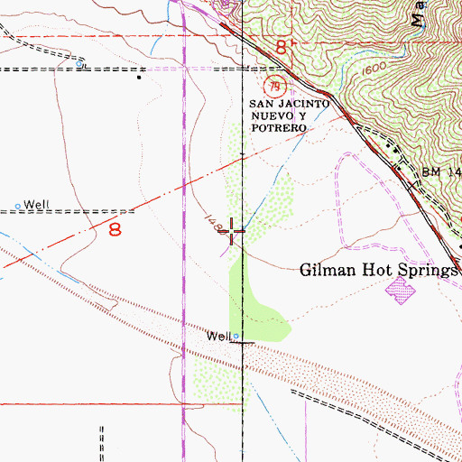 Topographic Map of Potrero Creek, CA