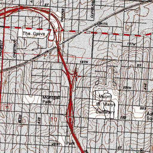 Topographic Map of Galilee Baptist Church, MO