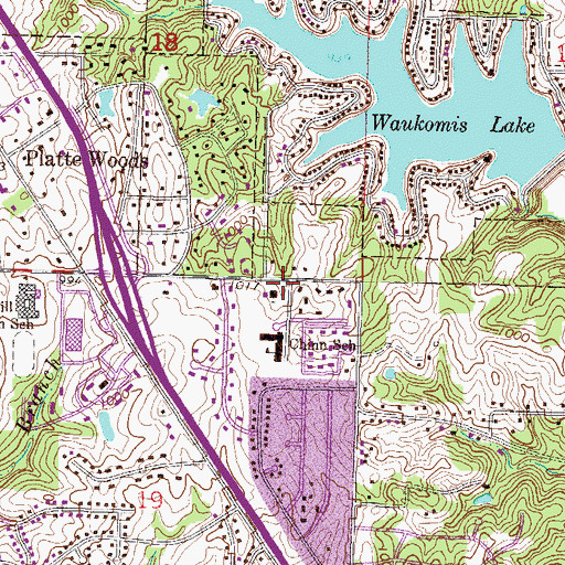 Topographic Map of Gloria Dei Lutheran Church, MO