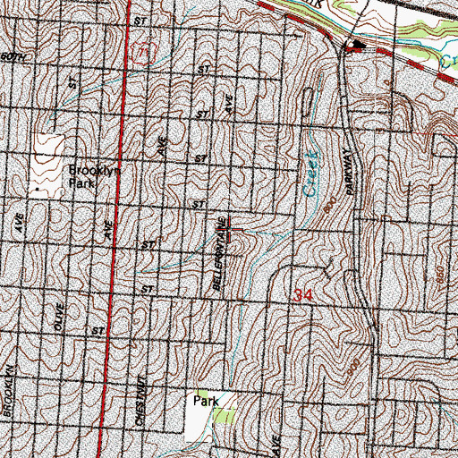 Topographic Map of Good Samaritan Baptist Church, MO