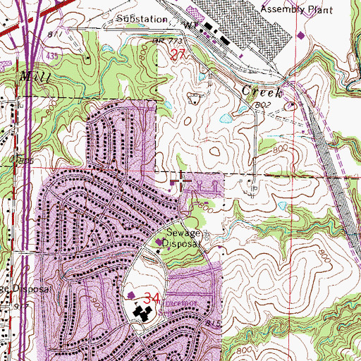 Topographic Map of Gracemor Christian Church, MO