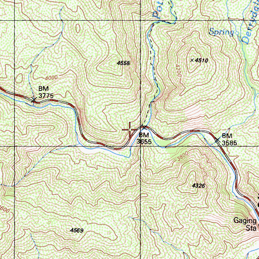 Topographic Map of Potrero John Creek, CA