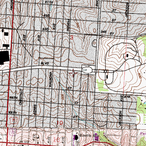 Topographic Map of Saint John African Methodist Episcopal Church, MO