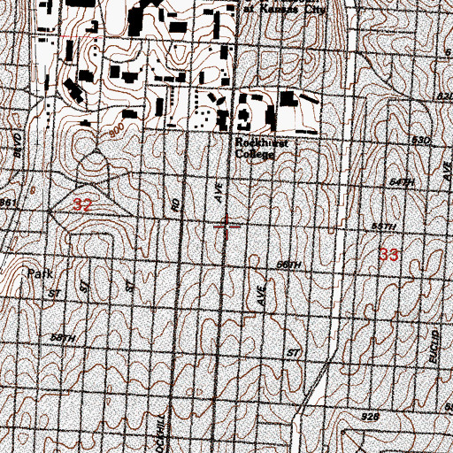 Topographic Map of Saint Luke Memorial Church, MO