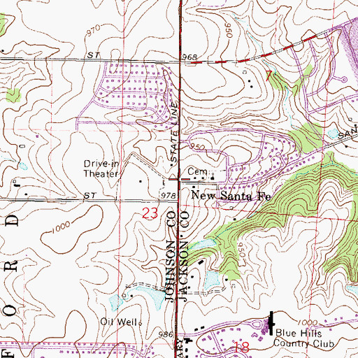 Topographic Map of Saint Mary Magdalene Episcopal Church, MO