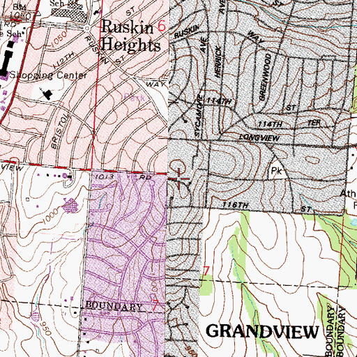 Topographic Map of Saint Matthew Apostle Church, MO