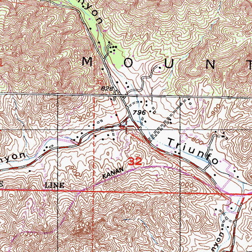 Topographic Map of Potrero Valley Creek, CA