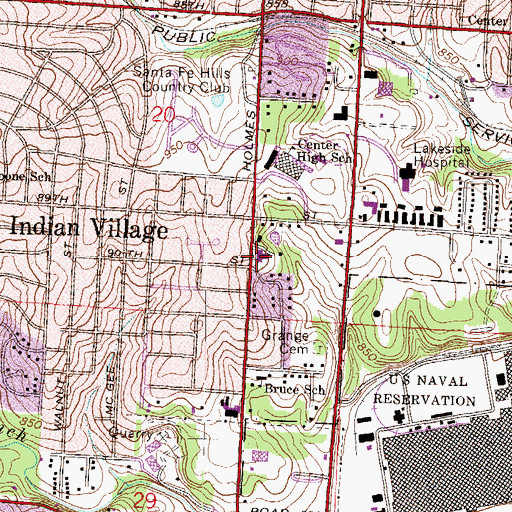 Topographic Map of Seventh Day Adventist Church, MO