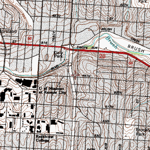 Topographic Map of Seventh Day Adventist Church, MO