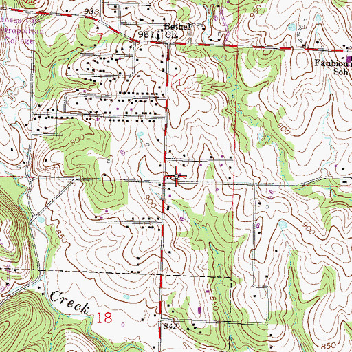 Topographic Map of Seventh Day Adventist Church, MO
